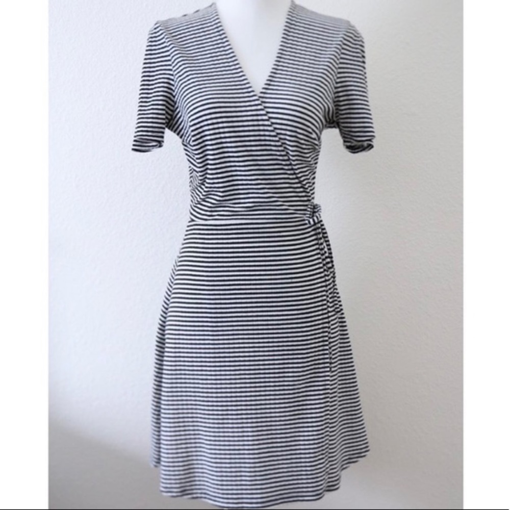 Top Shop Striped Wrap Dress